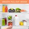 Sorbus Clear Stackable Pull Out Refrigerator Organizer Bins - for Kitchen, Refrigerator, Freezer, Organization and Storage